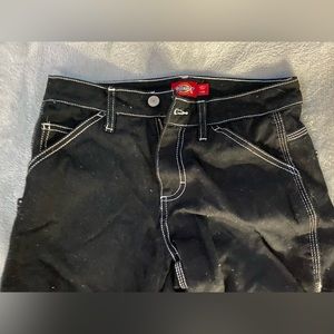 Dickies black cargo pants with white outline, size 1/25
